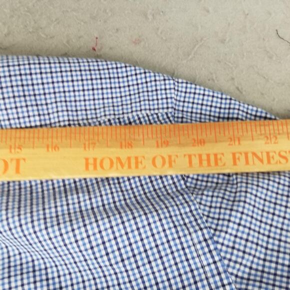 Ralph Lauren Shirt Mens XL Blue White Gingham Check Button Down Short Sleeve - Picture 10 of 14